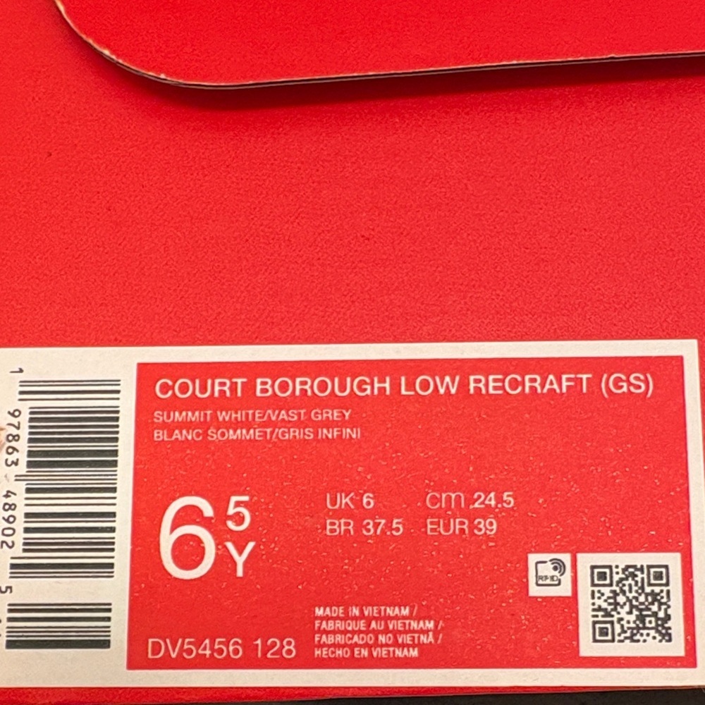 New Nike Court Borough Low Recraft Light Blue White Sneakers Size 8 Women’s - Picture 2 of 5